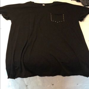 Tshirt Dress with Studded Pocket